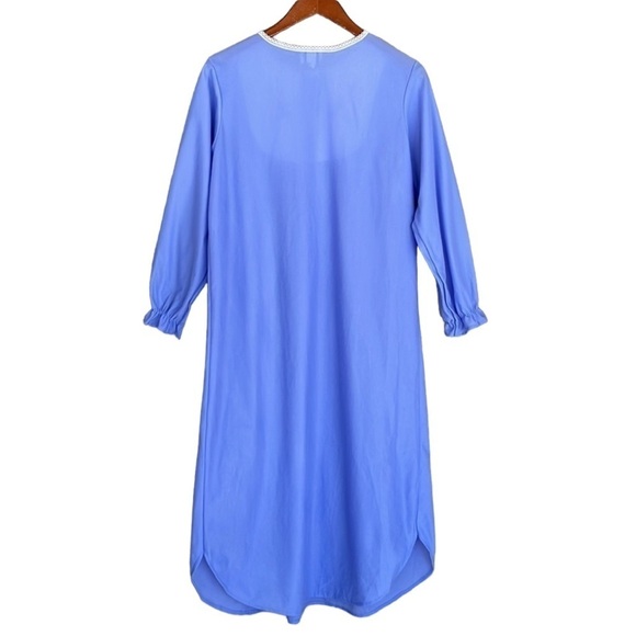 Kelly‎ Reed Vintage Floral Embroidered Detail Long Sleeve Long Night Gown - Picture 4 of 8